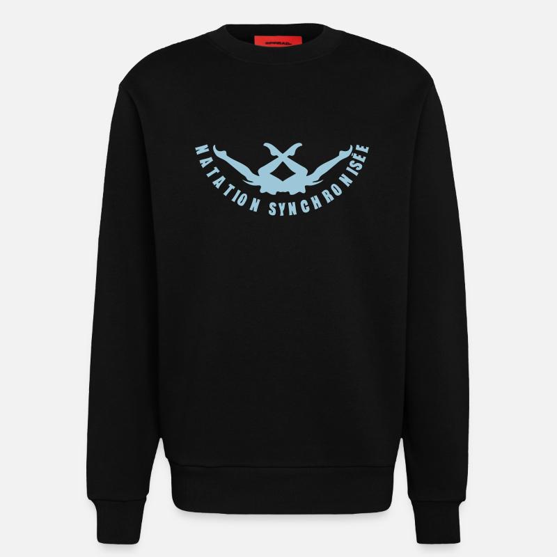 synchronisee2 schwimmen synchron schwimmen - Sweatshirt - made by SPREAD  - SOLID BLACK