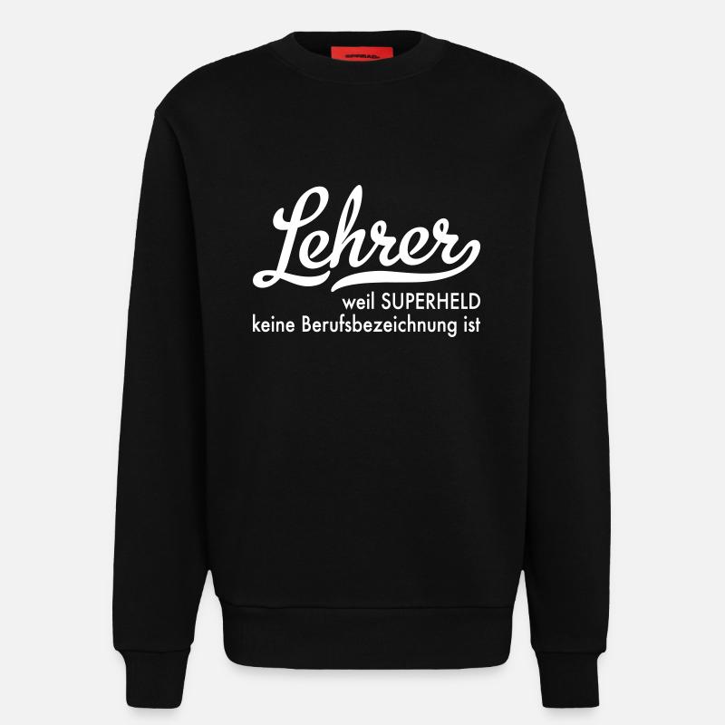 Lehrer - Sweatshirt - made by SPREAD  - SOLID BLACK