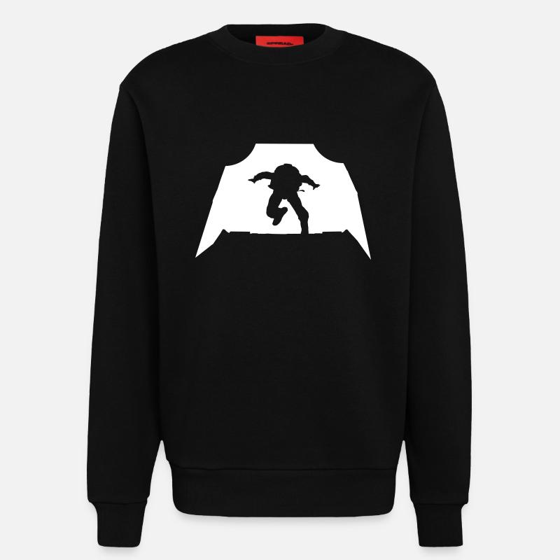 Skydiving - Fallschirmspringen - Sweatshirt - made by SPREAD  - SOLID BLACK