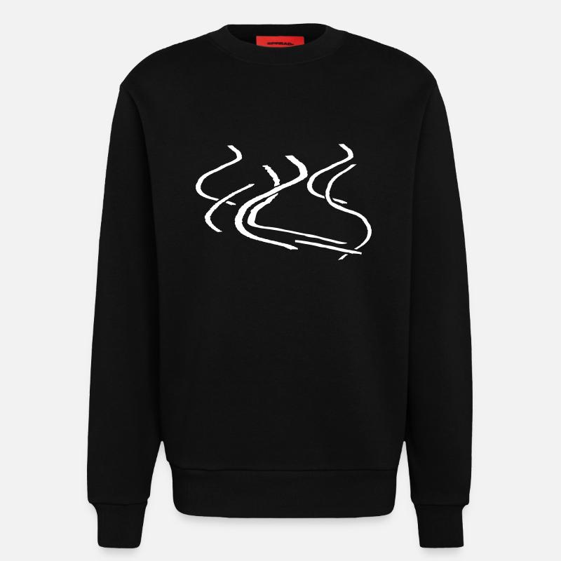 Skiing - Sweatshirt - made by SPREAD  - SOLID BLACK