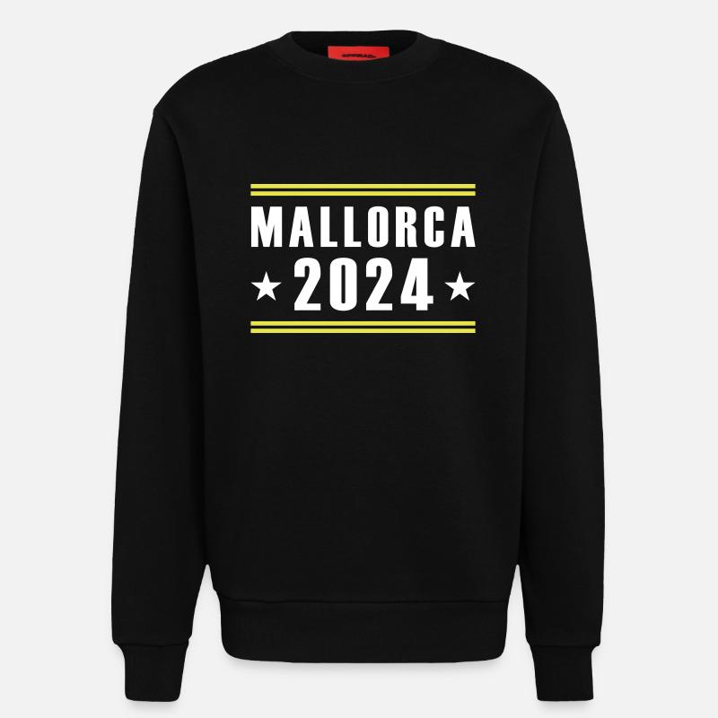 Majorque 2024 - Sweat bio décontracté fabriqué en UE - SOLID BLACK