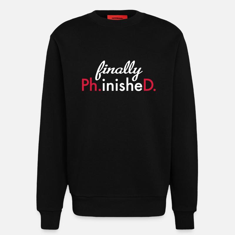 Phd - Sweatshirt - made by SPREAD  - SOLID BLACK