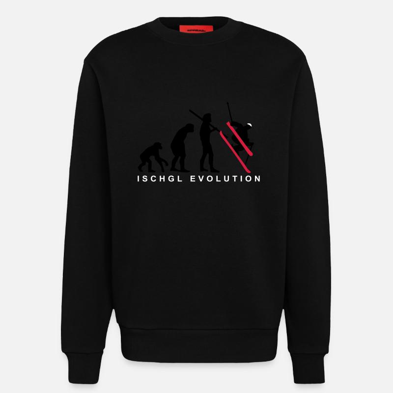 Ischgl Ski Evolution - Sweatshirt - made by SPREAD  - SOLID BLACK