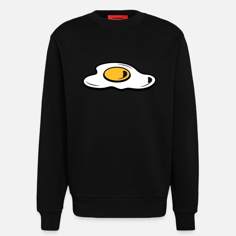 A fried egg - Sweatshirt - made by SPREAD  - SOLID BLACK