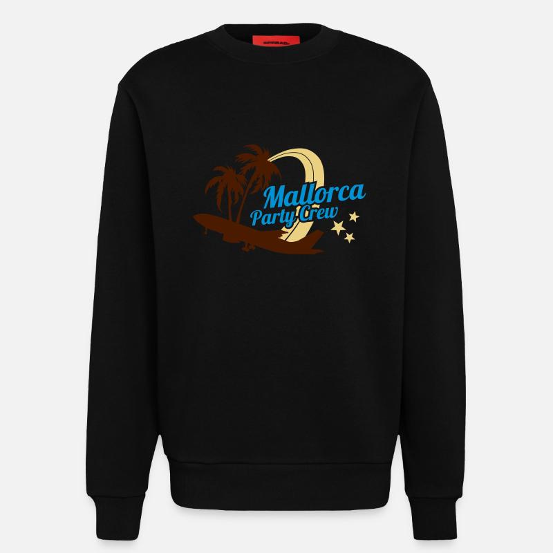 Mallorca Party Crew - Sweatshirt - made by SPREAD - SOLID BLACK
