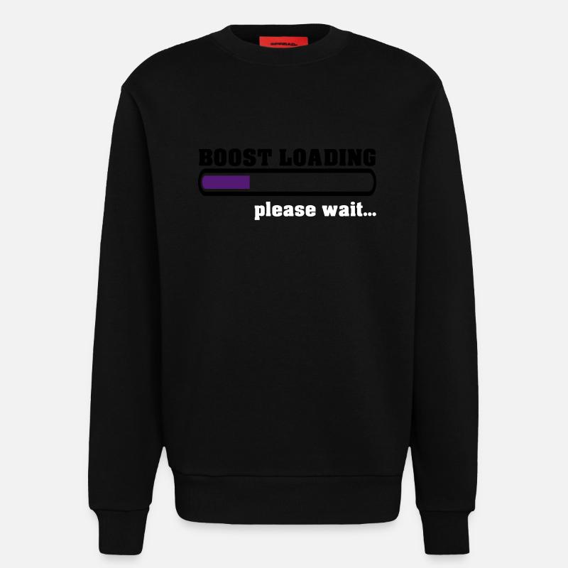 Boost Loading Please Wait - Sweatshirt - made by SPREAD  - SOLID BLACK