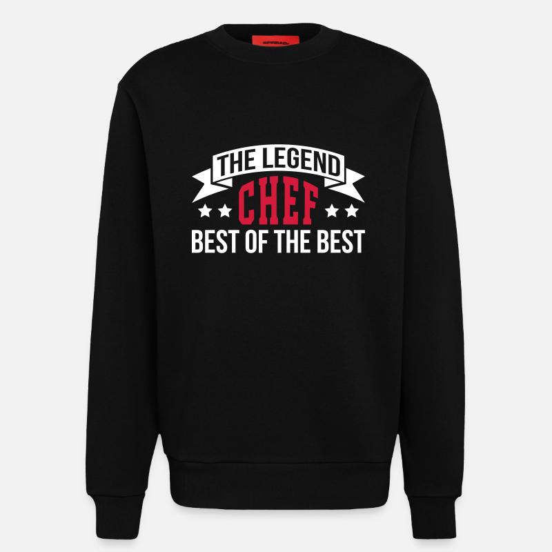 The Legend Chef - Sweatshirt - made by SPREAD  - SOLID BLACK