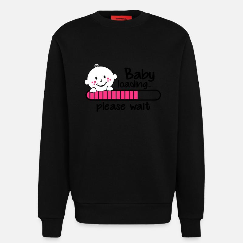 Baby loading.... please wait - Sweatshirt - made by SPREAD  - SOLID BLACK