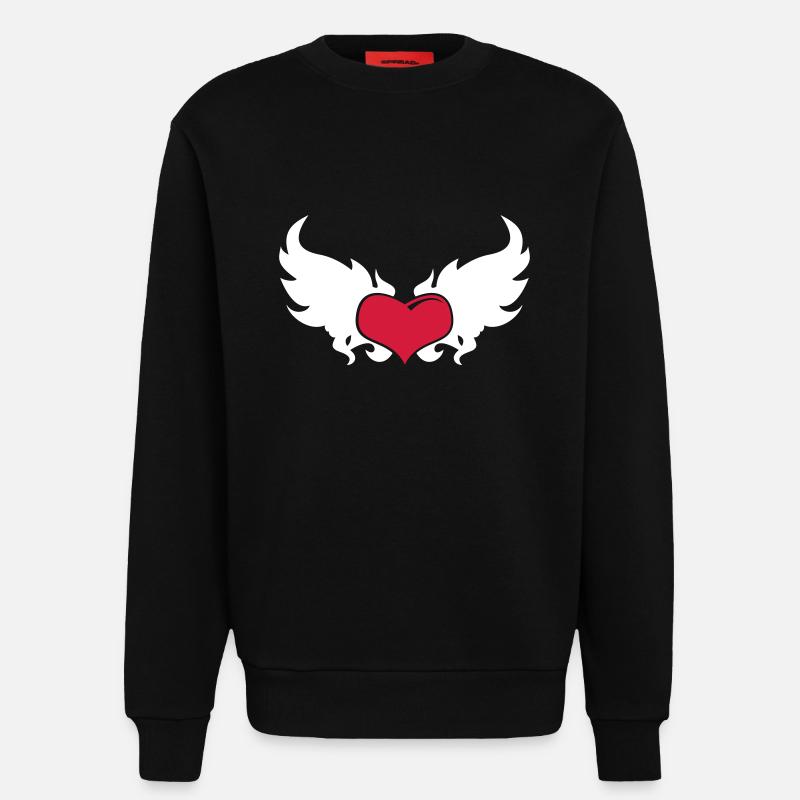 Ein loderndes Herz - Sweatshirt - made by SPREAD  - SOLID BLACK