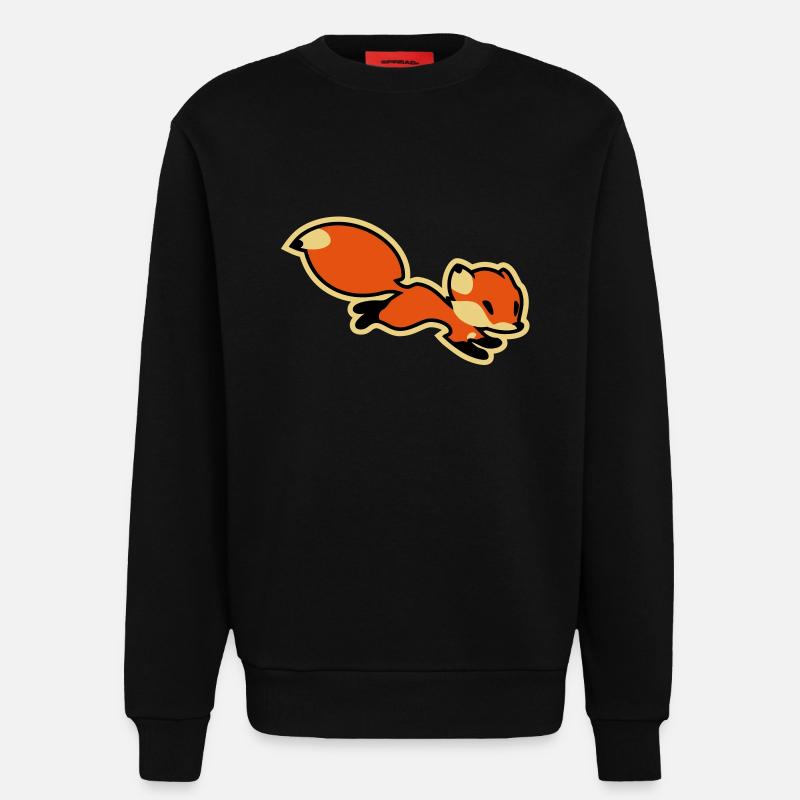 Fox - Sweatshirt - made by SPREAD  - SOLID BLACK