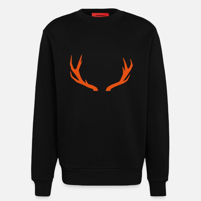 Geweih Hirsch - Sweatshirt - made by SPREAD  - SOLID BLACK