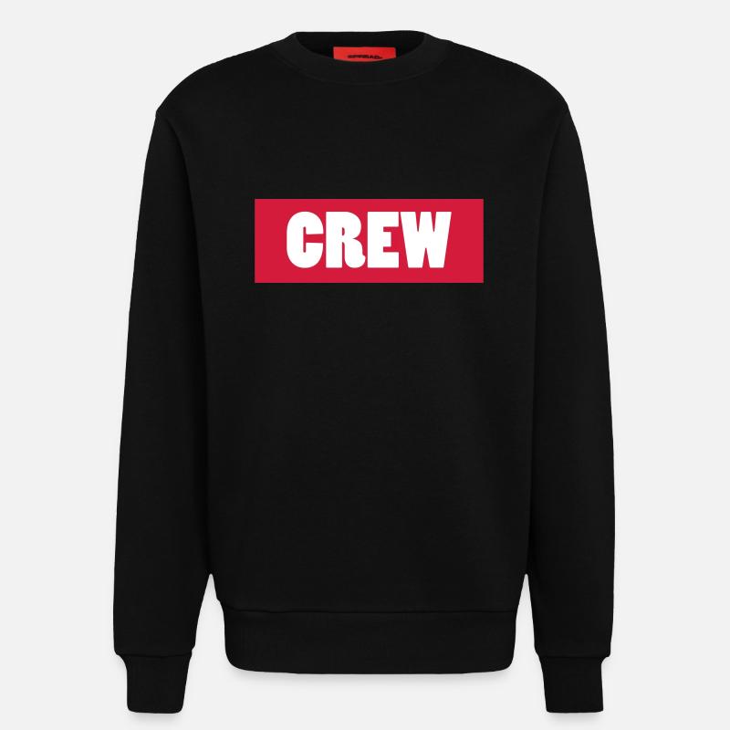 crew - Sweatshirt - made by SPREAD  - SOLID BLACK