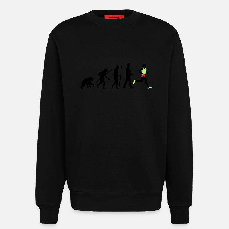 evolution_laufer_102012_a_3c - Sweatshirt - made by SPREAD  - SOLID BLACK