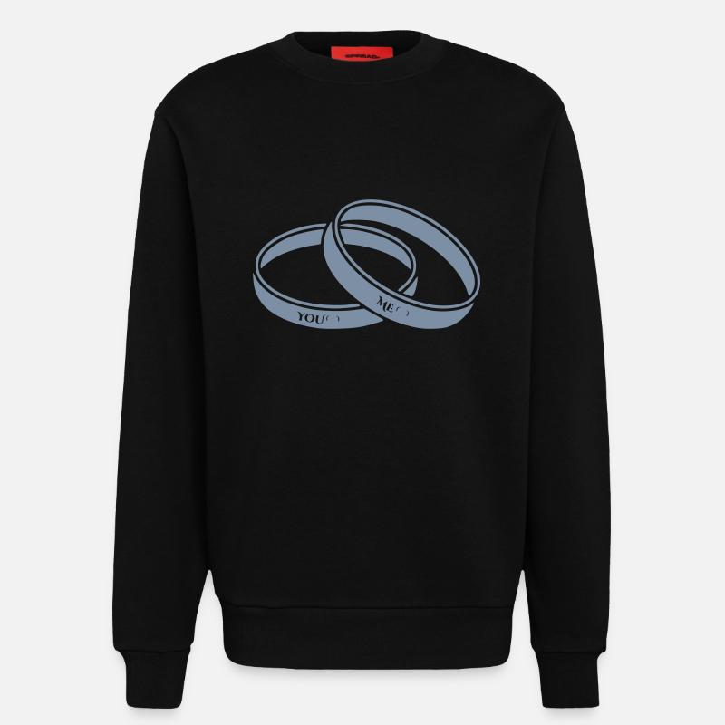 Hochzeitsringe Eheringe - Sweatshirt - made by SPREAD  - SOLID BLACK