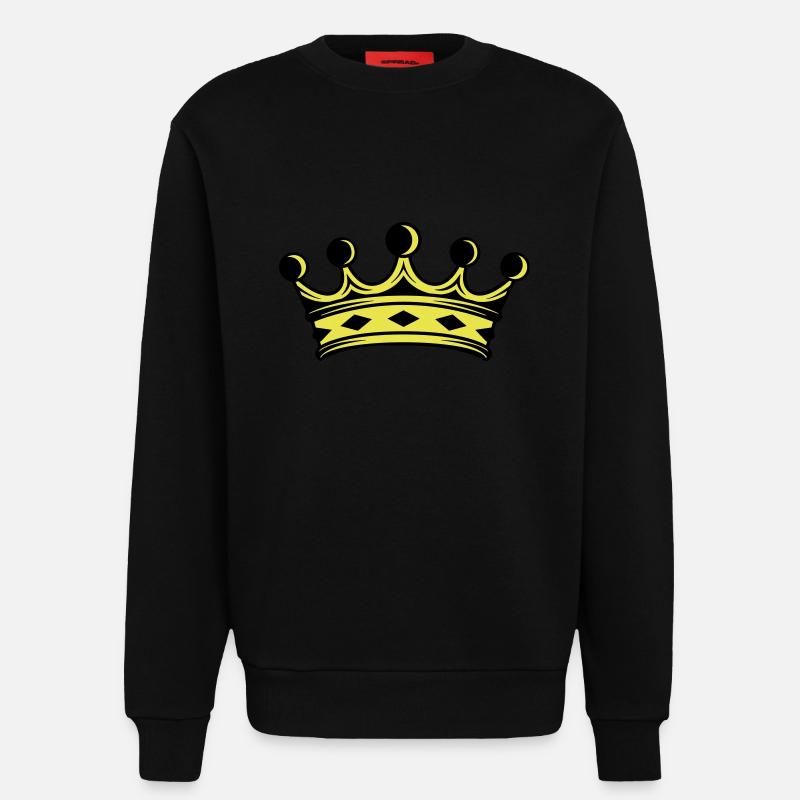 Couronne 2 - Sweat bio décontracté fabriqué en UE - SOLID BLACK