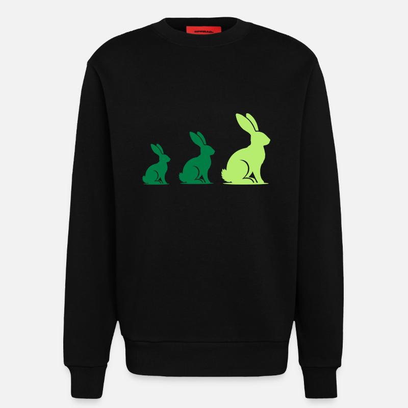 Lapin Lapin 3 - Sweat bio décontracté fabriqué en UE - SOLID BLACK