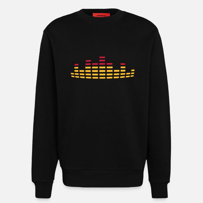 EQ Equalizer Analyser 3D - Sweatshirt - made by SPREAD  - SOLID BLACK
