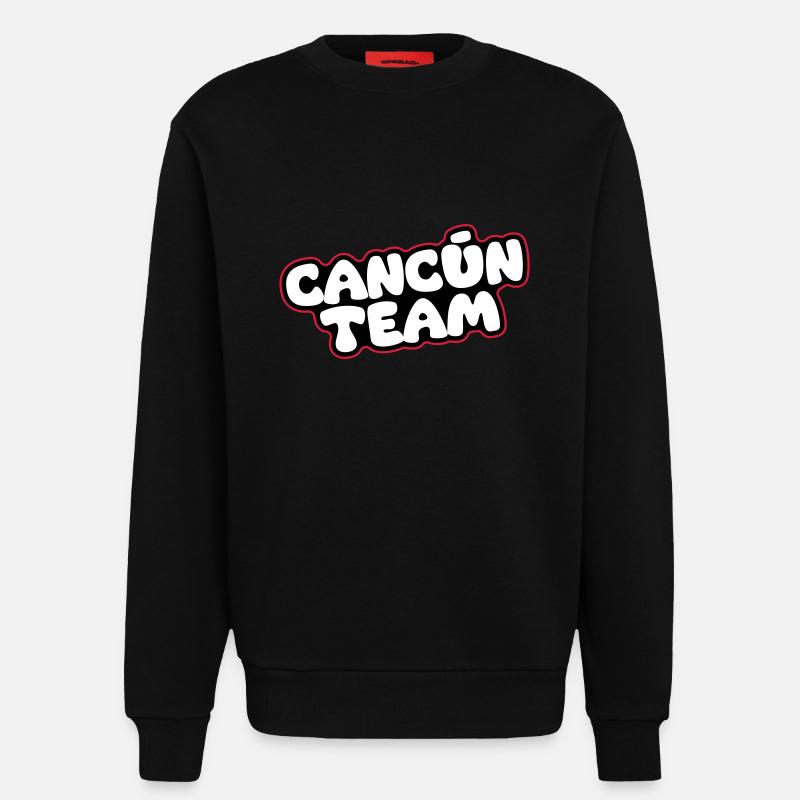L’équipe de Cancún - Sweat bio décontracté fabriqué en UE - SOLID BLACK