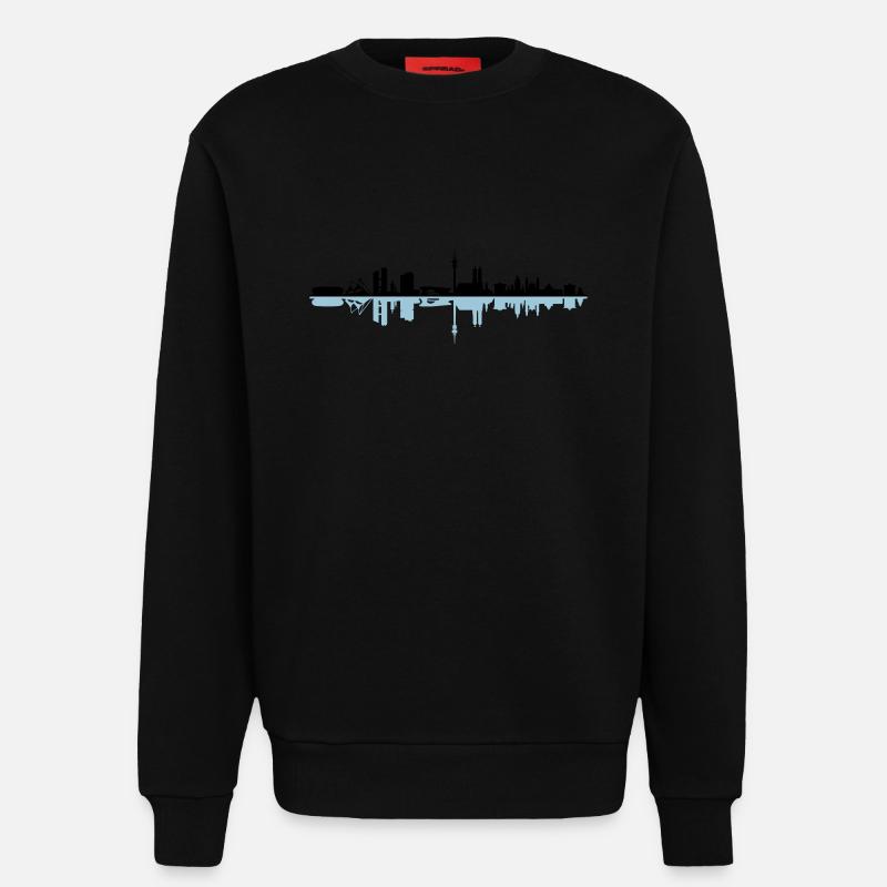 Skyline - München - Sweatshirt - made by SPREAD - SOLID BLACK