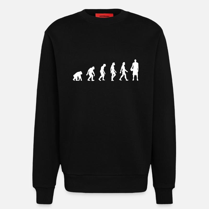Die Evolution des Basketballs - Sweatshirt - made by SPREAD  - SOLID BLACK
