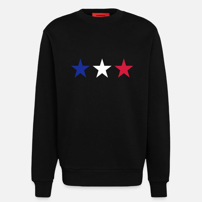Frankreich - Sweatshirt - made by SPREAD  - SOLID BLACK