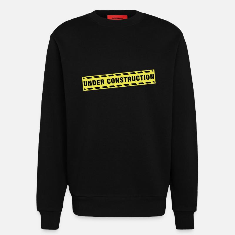 under_construction_de2 - Sweat bio décontracté fabriqué en UE - SOLID BLACK