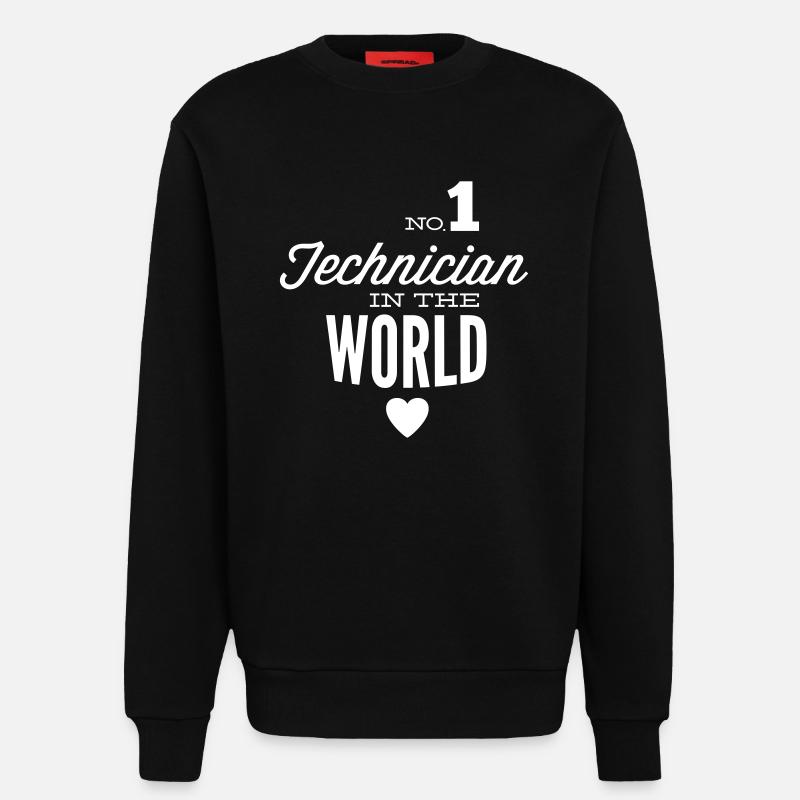 Bester Techniker der Welt - Sweatshirt - made by SPREAD  - SOLID BLACK