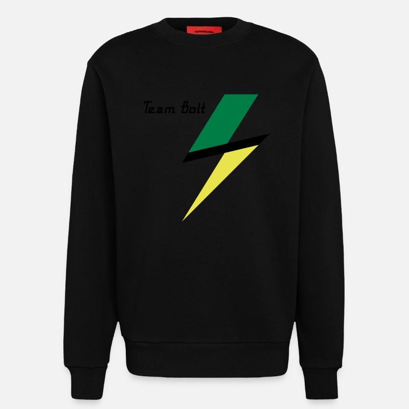 team Bolt - Sweatshirt - made by SPREAD  - SOLID BLACK