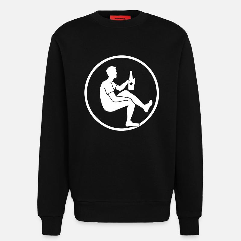 Bier Trinken Silhouette - Sweatshirt - made by SPREAD  - SOLID BLACK