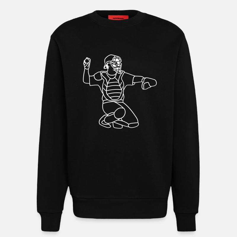 Baseball Pitcher Windup Set - Sweatshirt - made by SPREAD  - SOLID BLACK