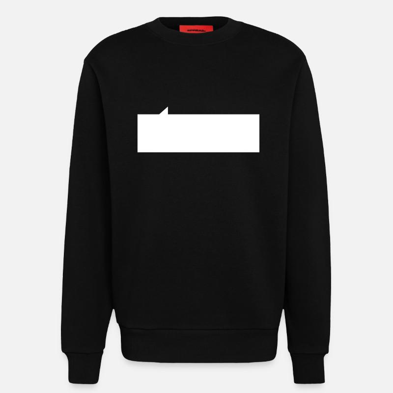 Speech bubble rectangle - Sweatshirt - made by SPREAD  - SOLID BLACK