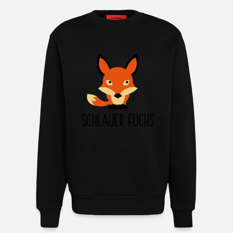 Ich bin ein schlauer Fuchs - Sweatshirt - made by SPREAD  - SOLID BLACK