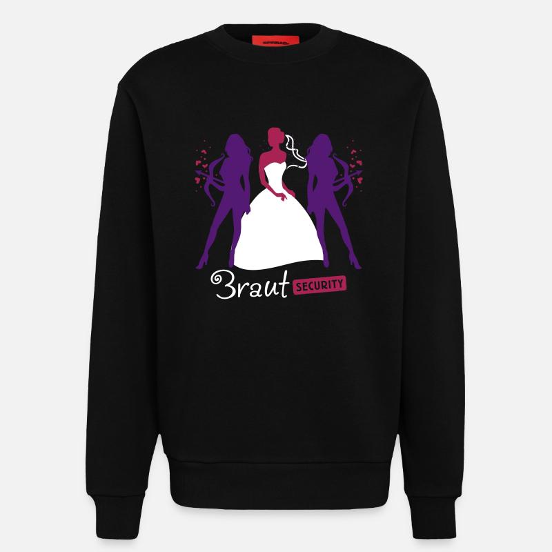 Bride Security 3C - Sweatshirt - made by SPREAD  - SOLID BLACK