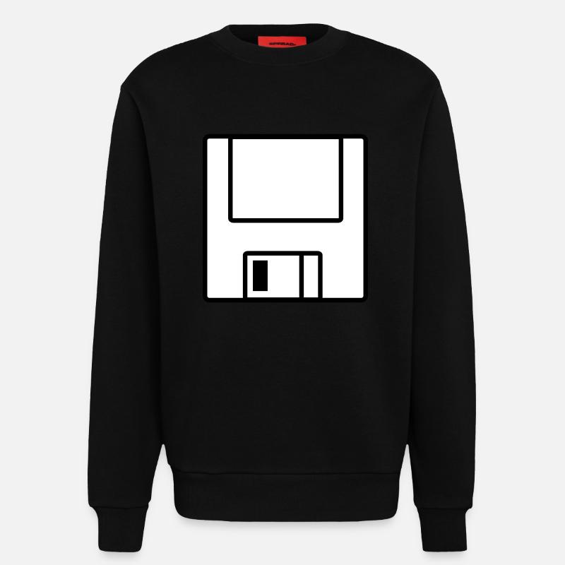 Computer Floppy disc - Sweatshirt - made by SPREAD  - SOLID BLACK