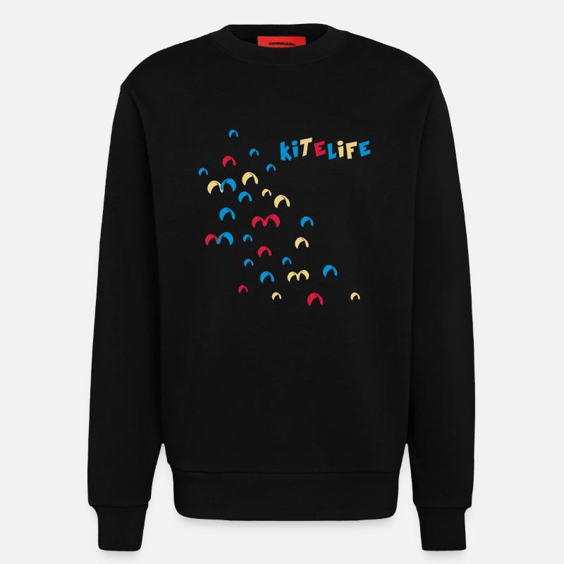 Kitelife - Sweatshirt - made by SPREAD  - SOLID BLACK