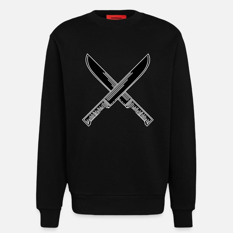 Messer - Sweatshirt - made by SPREAD  - SOLID BLACK