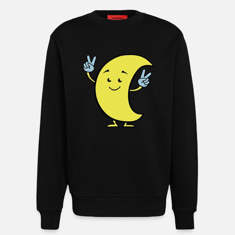 mond comic 02 - Sweatshirt - made by SPREAD  - SOLID BLACK