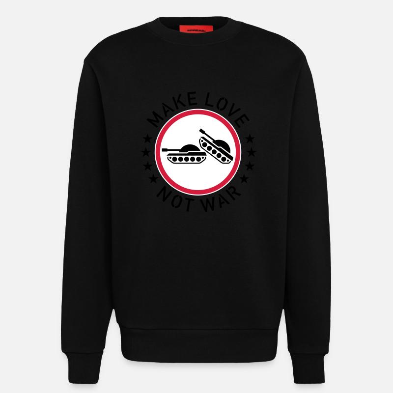 Make Love Not War (3C) - Sweatshirt - made by SPREAD  - SOLID BLACK