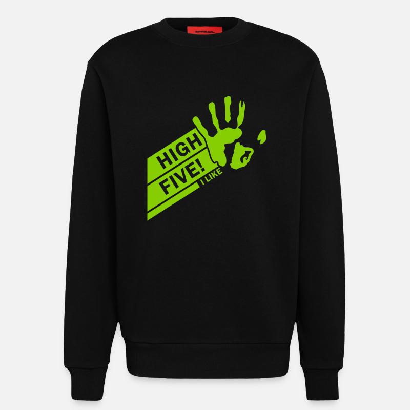 High Five einfarbig - Sweatshirt - made by SPREAD - SOLID BLACK