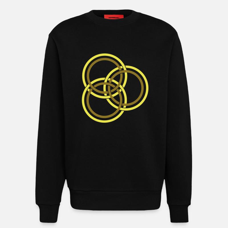 Borromäische Ringe - Sweatshirt - made by SPREAD  - SOLID BLACK