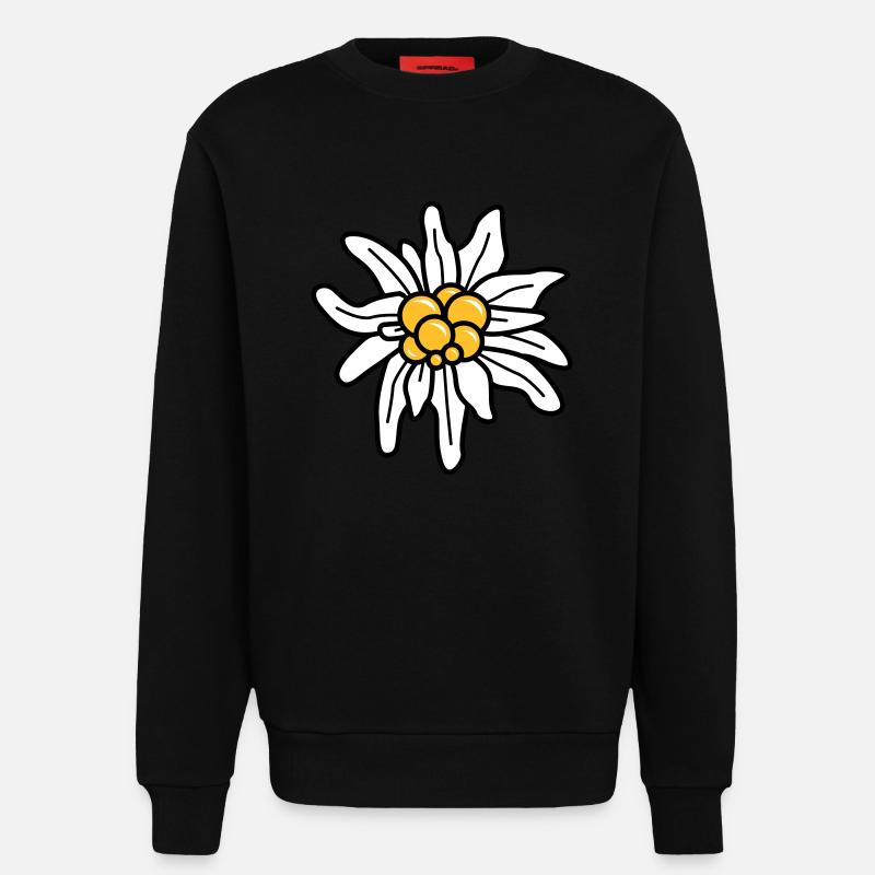 Edelweiss - Sweatshirt - made by SPREAD  - SOLID BLACK