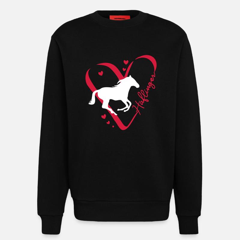 Haflinger Herz - Sweatshirt - made by SPREAD  - SOLID BLACK