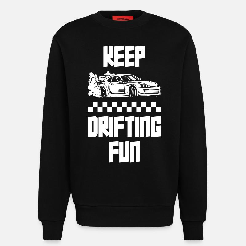 Keep Drifting Fun - Sweatshirt - made by SPREAD  - SOLID BLACK