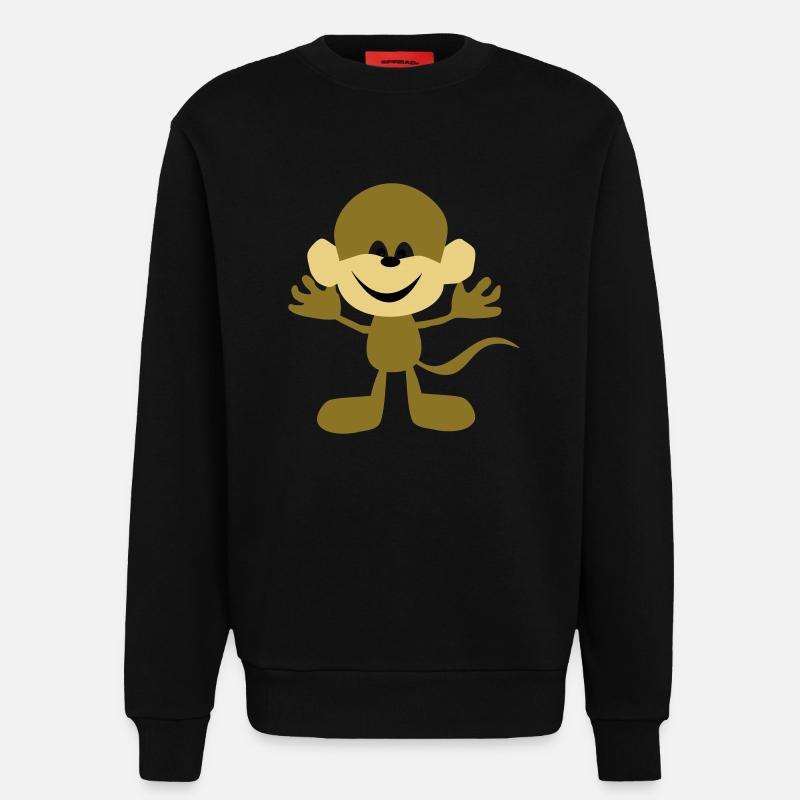 affe - Sweatshirt - made by SPREAD  - SOLID BLACK