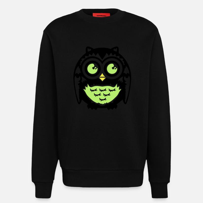 Eule - Sweatshirt - made by SPREAD  - SOLID BLACK