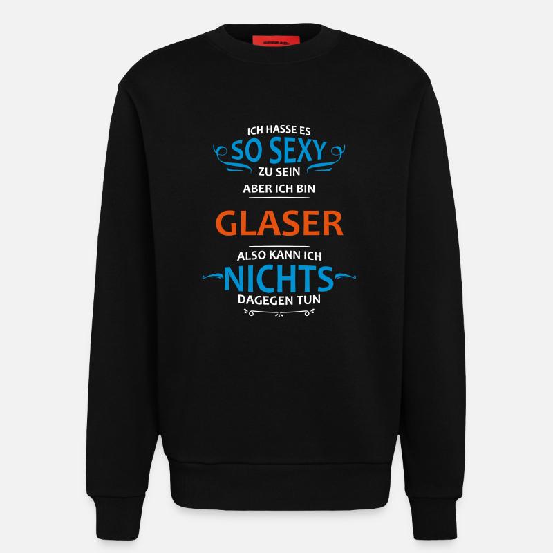 Glaser Beruf - Sweatshirt - made by SPREAD - SOLID BLACK