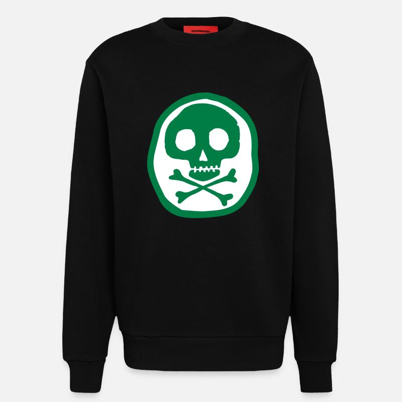 Schädel und Knochen - Sweatshirt - made by SPREAD  - SOLID BLACK