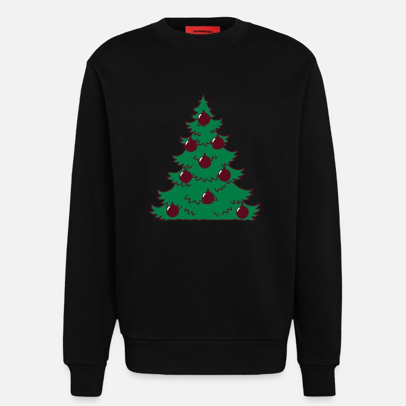 Weihnachtsbaum Weihnachten Weihnachtskugeln - Sweatshirt - made by SPREAD - SOLID BLACK