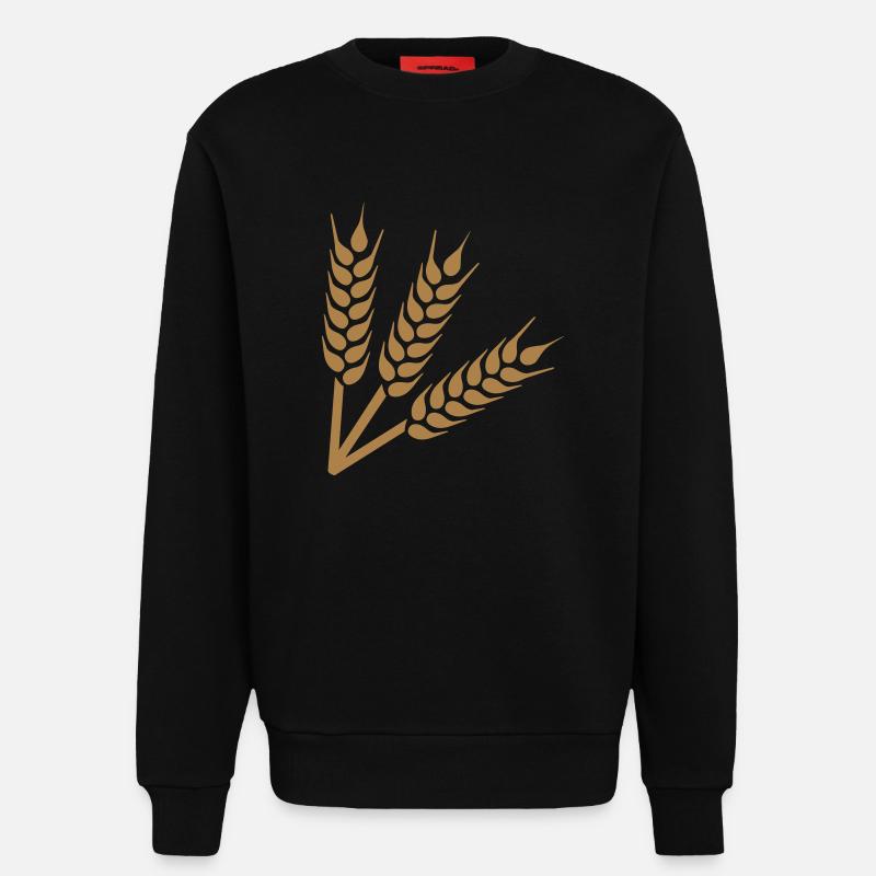 Weizen - Sweatshirt - made by SPREAD - SOLID BLACK