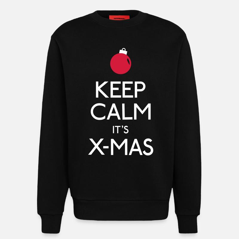 keep calm its x-mas - Sweatshirt - made by SPREAD  - SOLID BLACK
